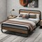 Costway Metal Bed Frame Arc Platform Headboard Footboard Mattress Foundation Black